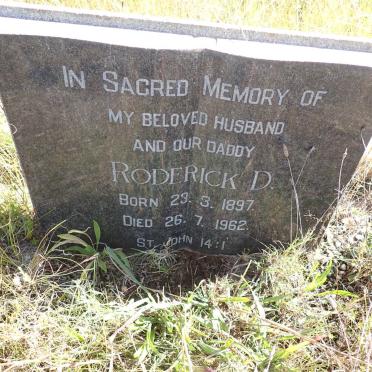 ? Roderick D. 1897-1962