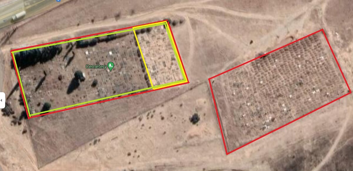 7. The area in yellow has been photographed in full.
