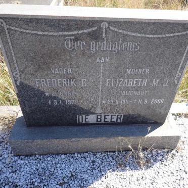 BEER Frederik C., de 1904-1971 & Elizabeth M.J. BLIGNAUT 1911-2000