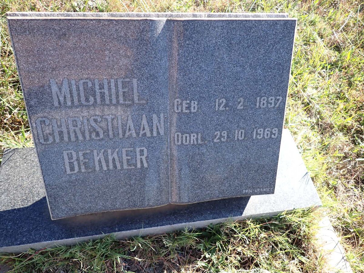 BEKKER Michiel Christiaan 1897-1969