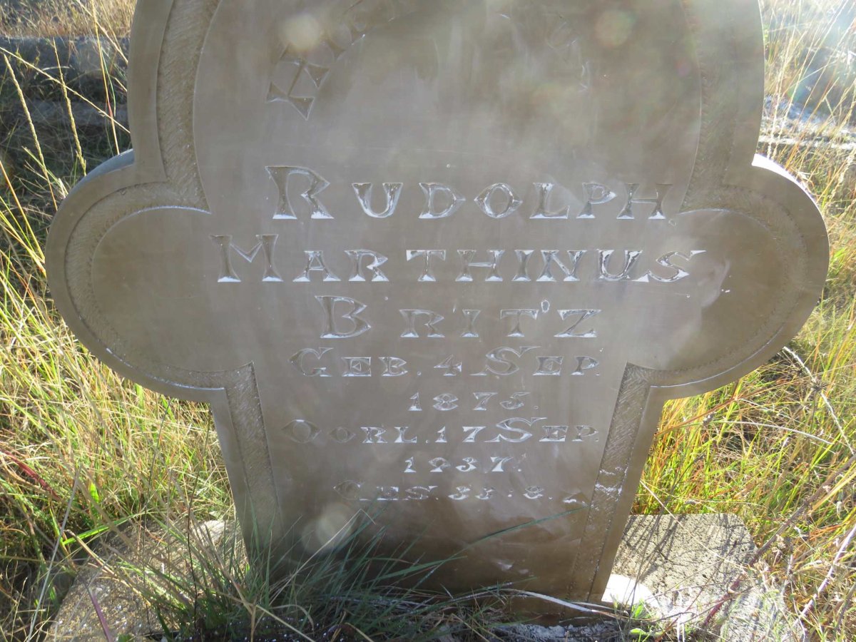 BRITZ Rudolph Marthinus 1875-1937