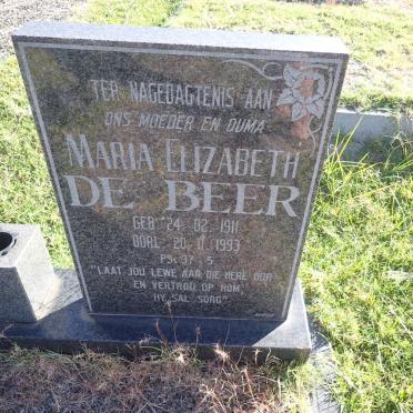 BEER Maria Elizabeth, de 1911-1993