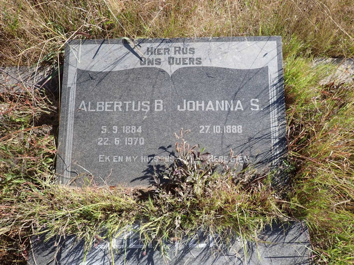 COERTZEN Albertus B. 1884-1970 & Johanna S. 1888-