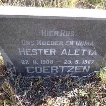 COERTZEN Hester Aletta 1908-1967