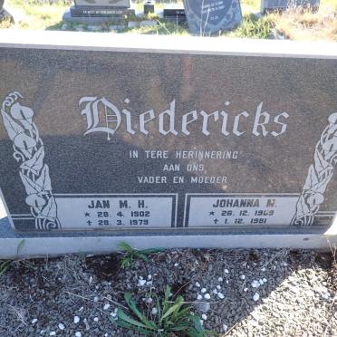 DIEDERICKS Jan M.H. 1902-1979 & Johanna M. 1909-1981