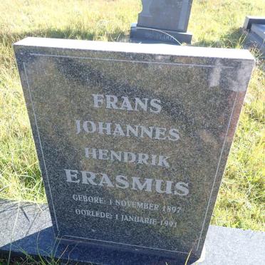 ERASMUS Frans Johannes Hendrik 1897-1991
