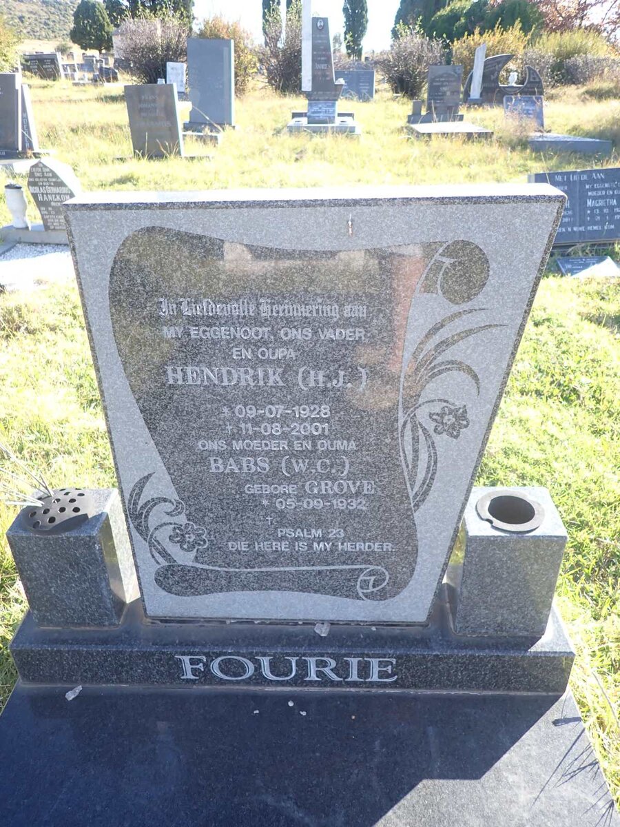 FOURIE Hendrik J. 1928-2001 & W.C. GROVE 1932-