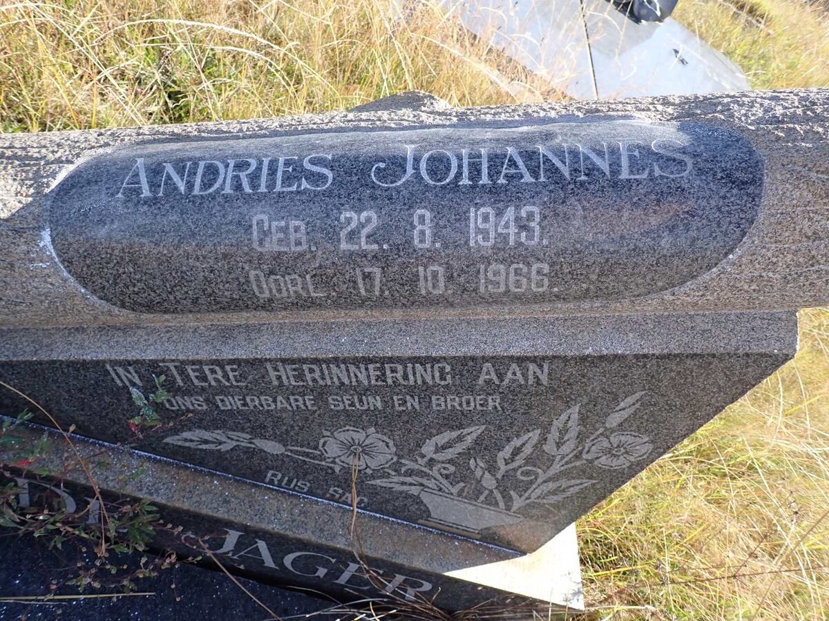JAGER Andries Johannes, de 1943-1966