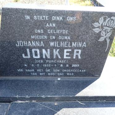 JONKER Johanna Wilhelmina nee PURCHASE 1932-2017
