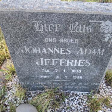 JEFFRIES Johannes Adam 1878-1958