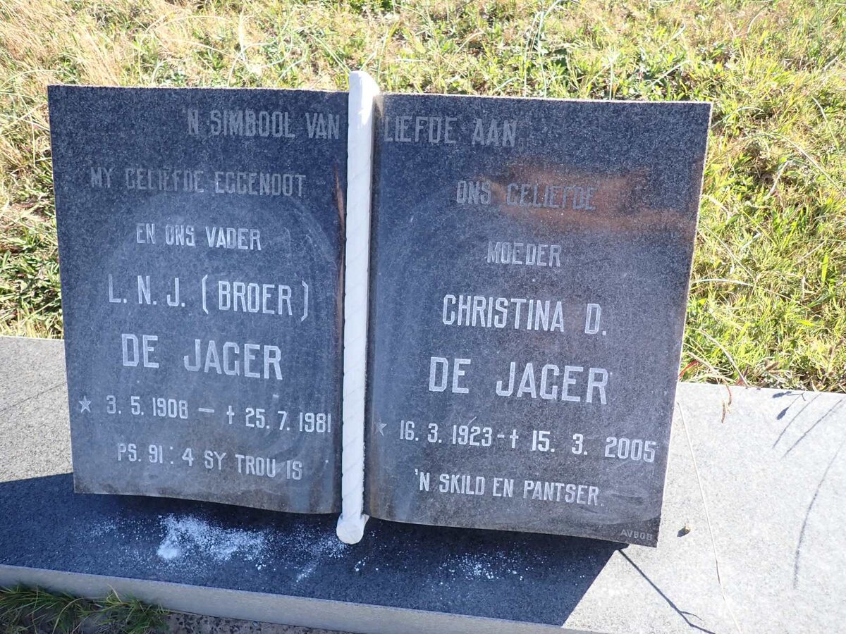 JAGER L.N.J., de 1908-1981 &amp; Christina D. 1923-2005