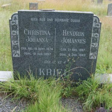 KRIEL Hendrik Johannes 1867-1943 &amp; Christina Johanna NEL 1874-1957
