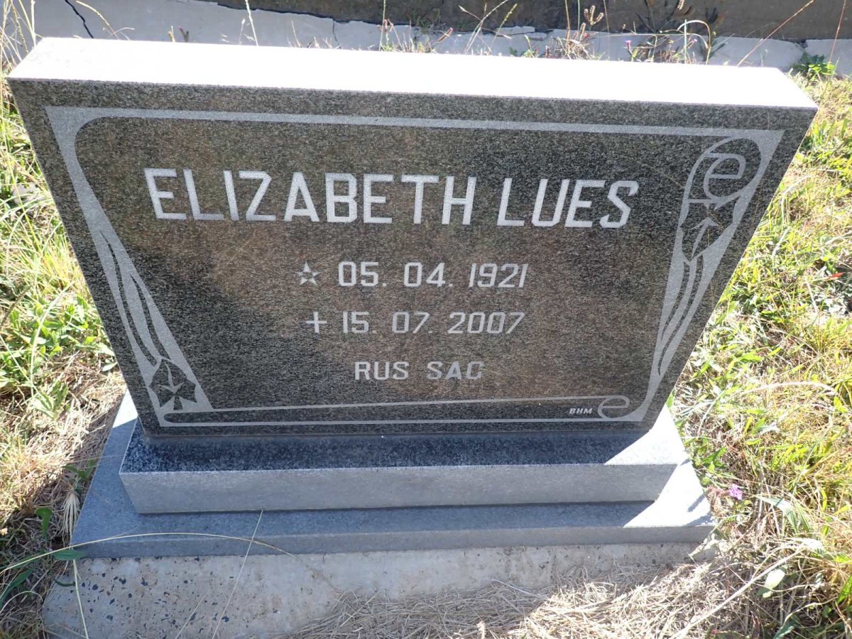 LUES Elizabeth 1921-1970