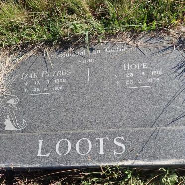 LOOTS Izak Petrus 1909-1986 & Hope 1916-1975