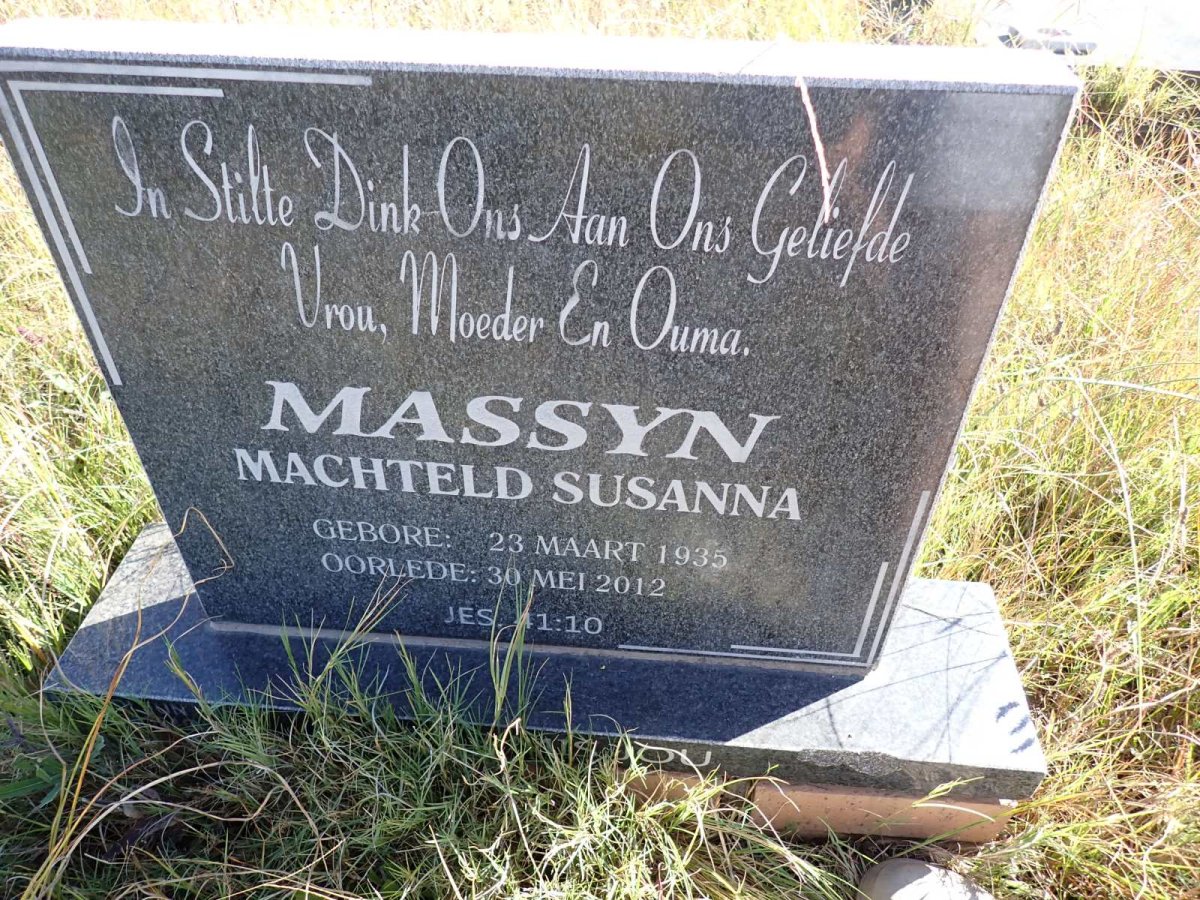 MASSYN Machteld Susanna 1935-2012