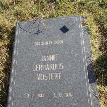 MOSTERT Jannie Gerhardus 1933-1974