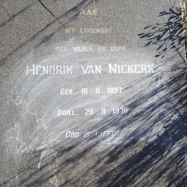 NIEKERK Hendrik, van 1897-1970