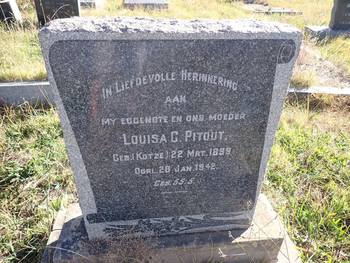 PITOUT Louisa C. nee KOTZE 1899-1942
