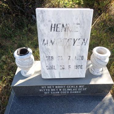 ROOYEN Hennie, van 1920-1966