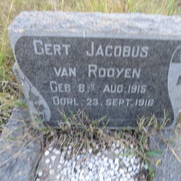 ROOYEN Gert Jacobus, van 1915-1916