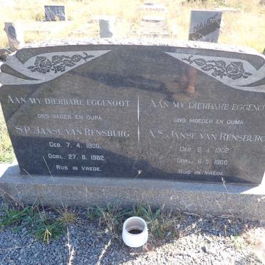 RENSBURG S.P., JANSE van 1900-1982 & A.S. 1902-1966