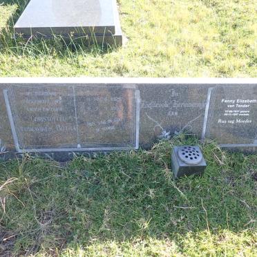 TONDER Christoffel Lodewikus Botha, van 1929-1993 & Fanny Elizabeth 1937-1997