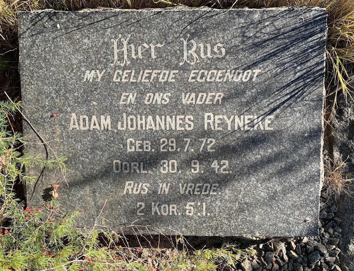 REYNEKE Adam Johannes 1872-1942