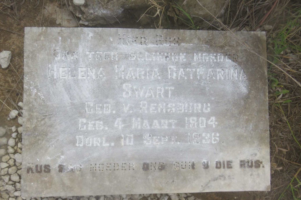 SWART Helena Maria Catharina nee V. RENSBURG 1904-1936