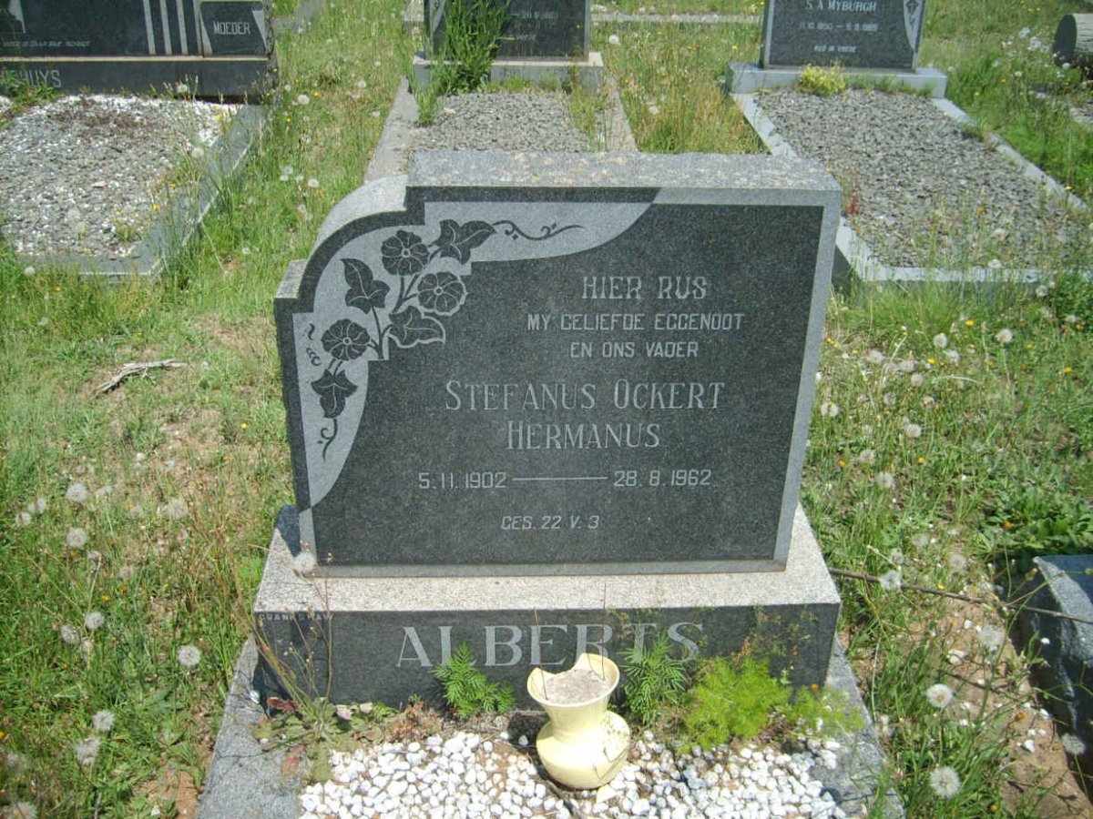 ALBERTS Stefanus Ockert Hermanus 1902-1962