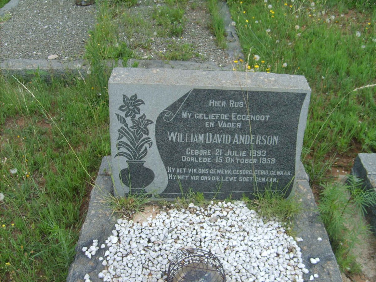 ANDERSON William David 1893-1959