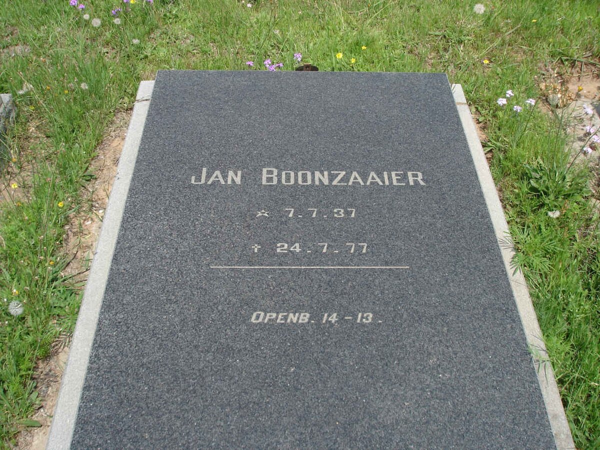 BOONZAAIER Jan 1937-1977