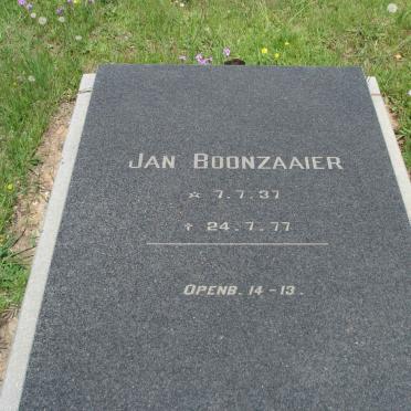 BOONZAAIER Jan 1937-1977