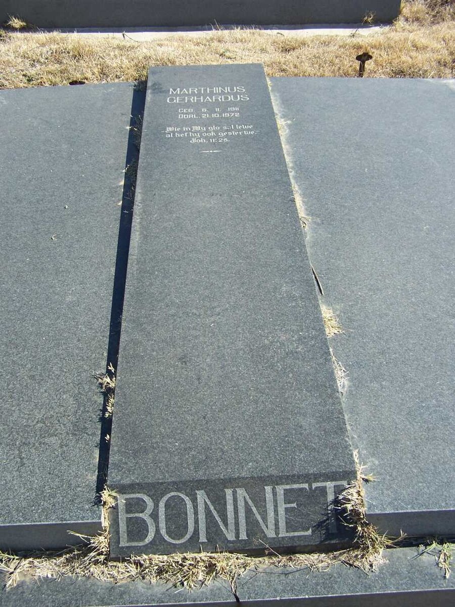 BONNET Marthinus Gerhardus 1911-1972