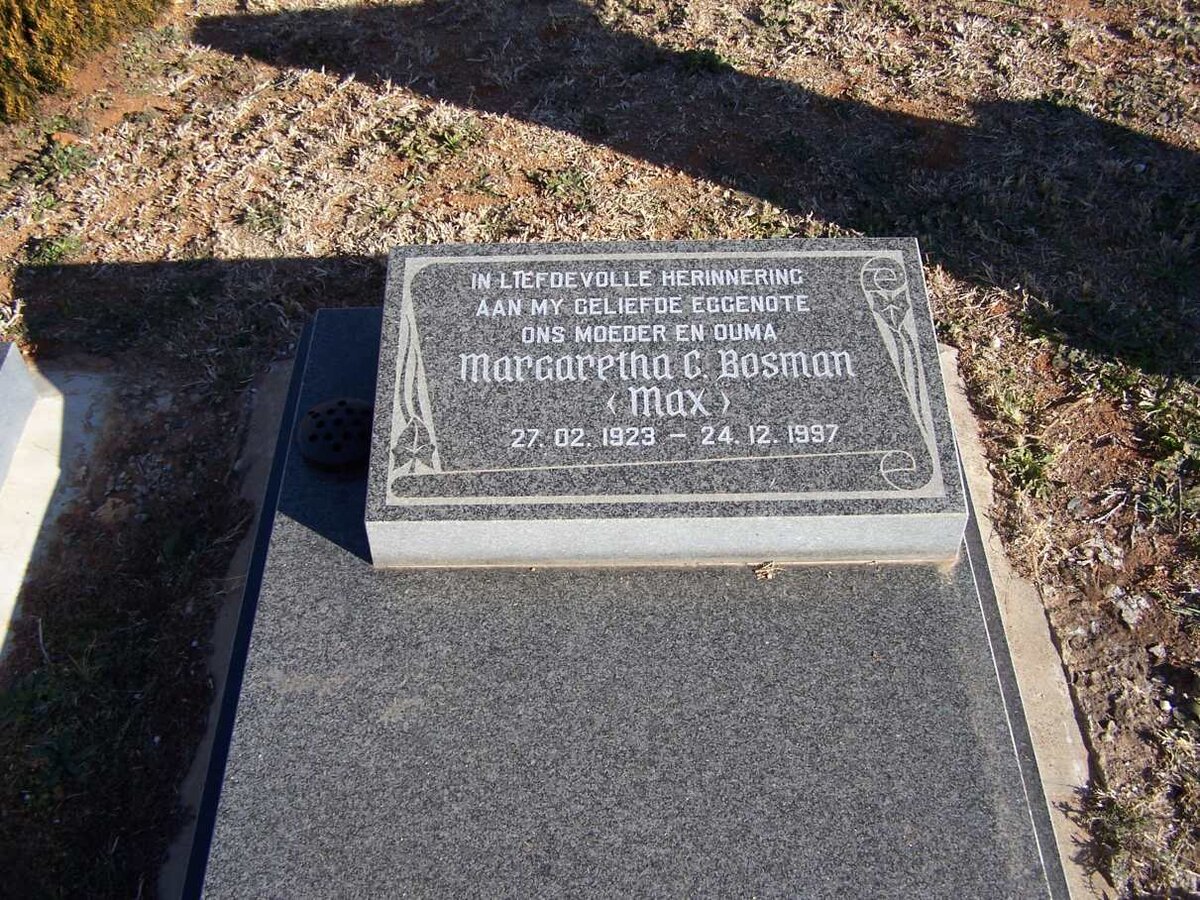 BOSMAN Margaretha Carolina 1923-1997