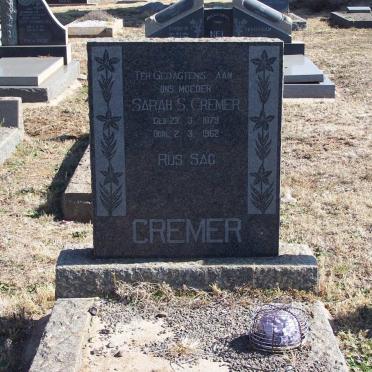 CREMER Sarah S. 1879-1962