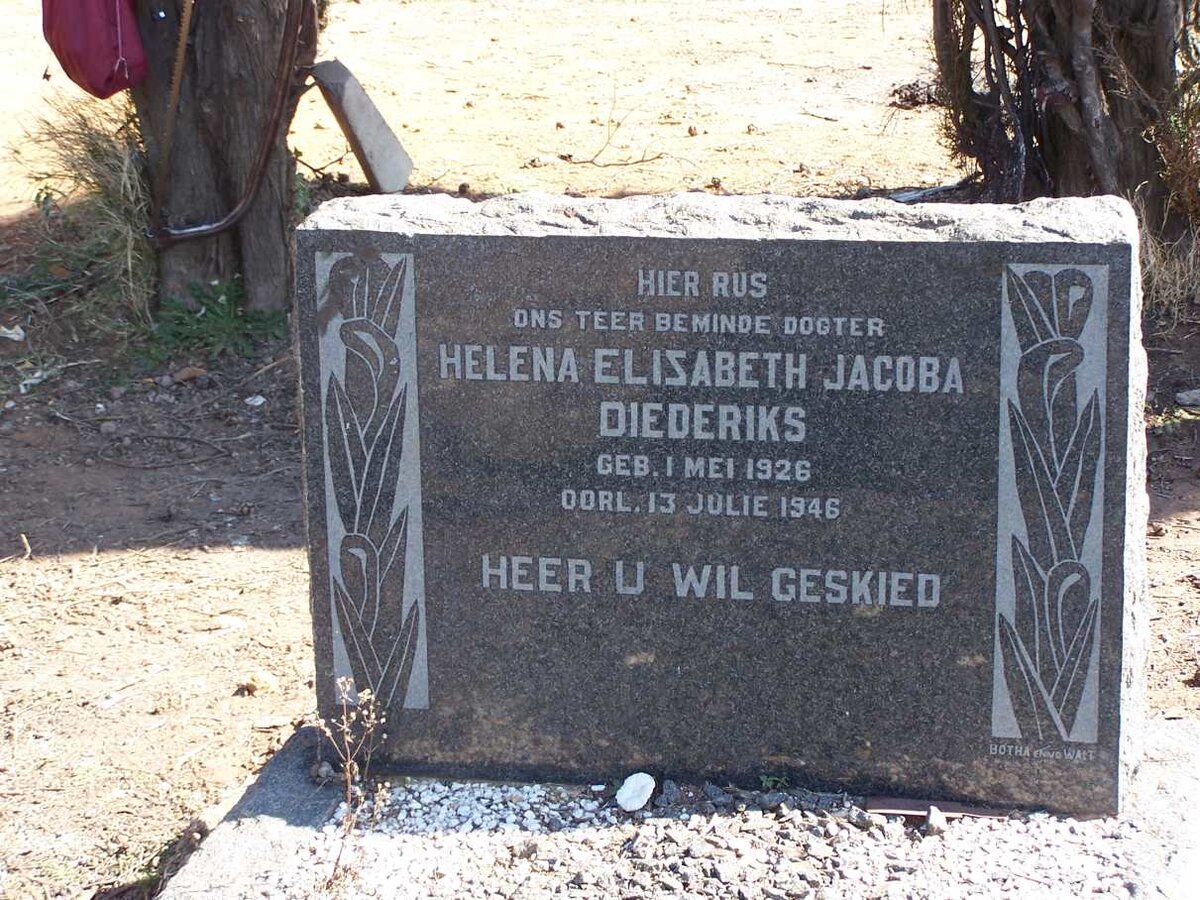 DIEDERIKS Helena Elizabeth Jacoba 1926-1946