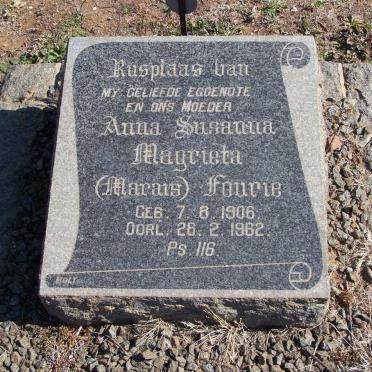 FOURIE Anna Susanna Magrieta nee MARAIS 1906-1962