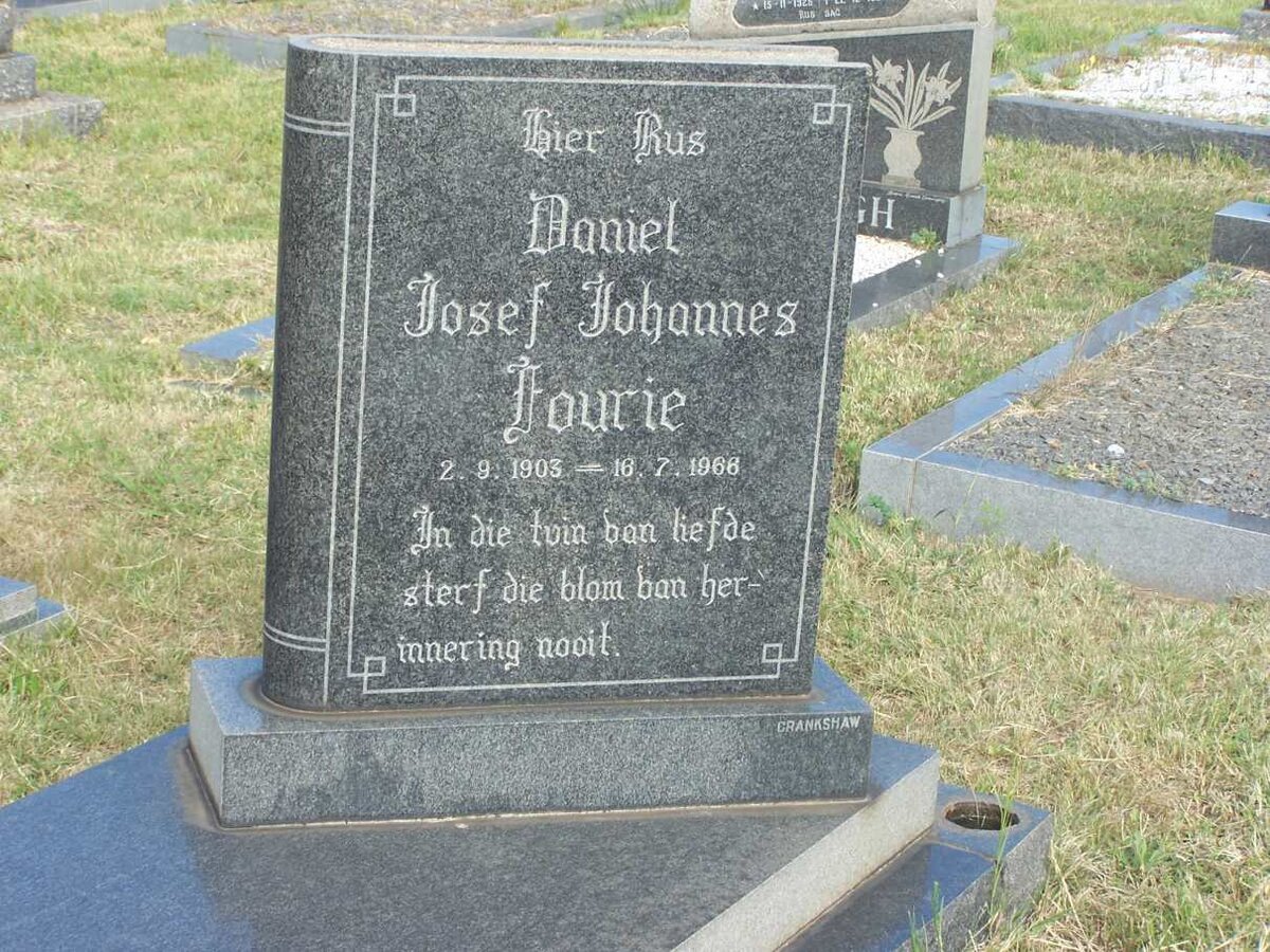 FOURIE Daniel Josef Johannes 1903-1968