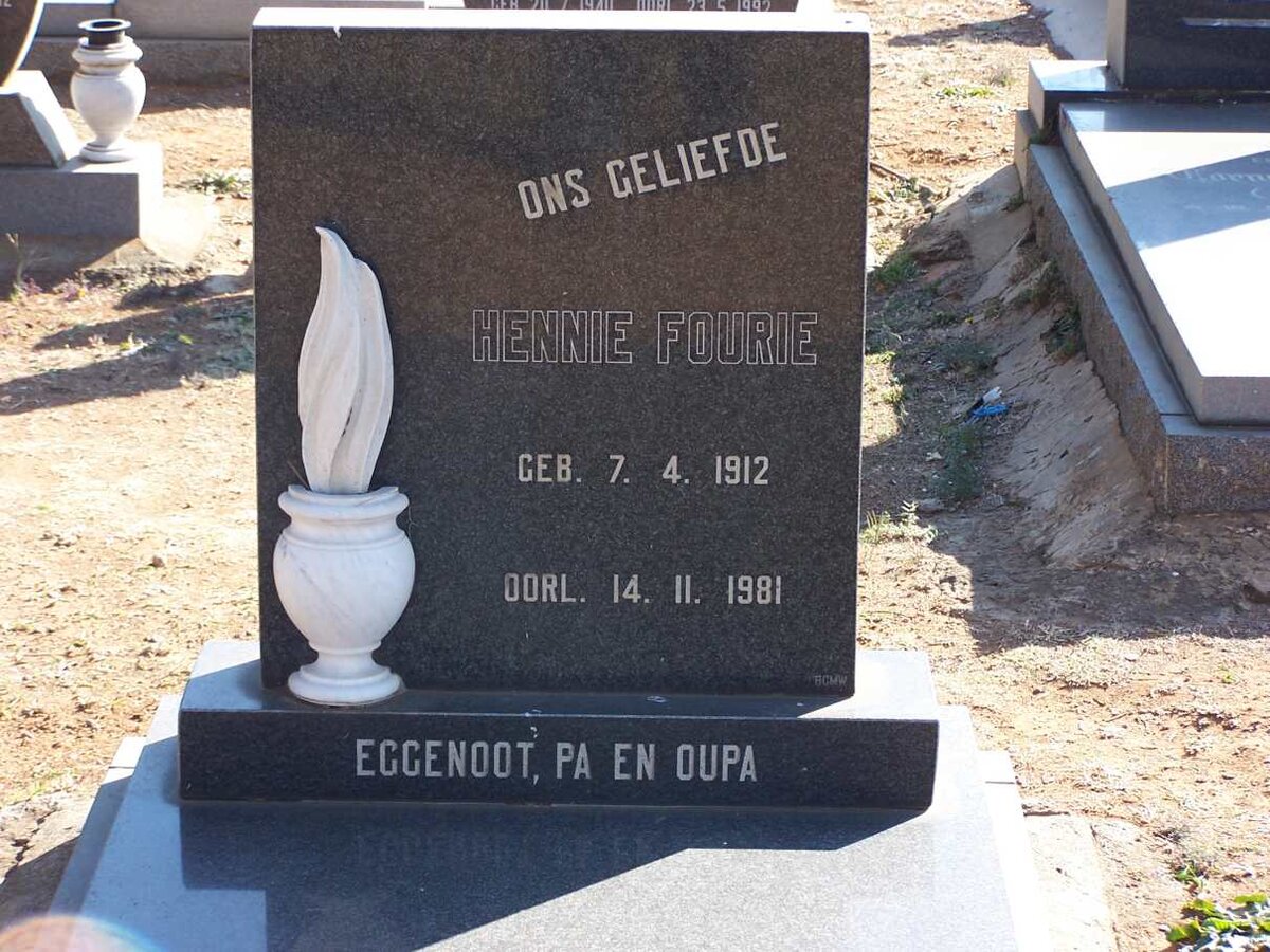 FOURIE Hennie 1912-1981