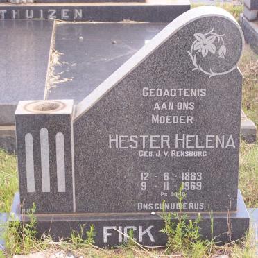 FICK Hester Helena nee JANSE VAN RESNBURG 1883-1969