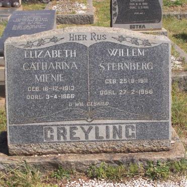 GREYLING Willem Sterrenberg 1911-1956 &amp; Elizabeth Catharina MIENIE 1913-1966