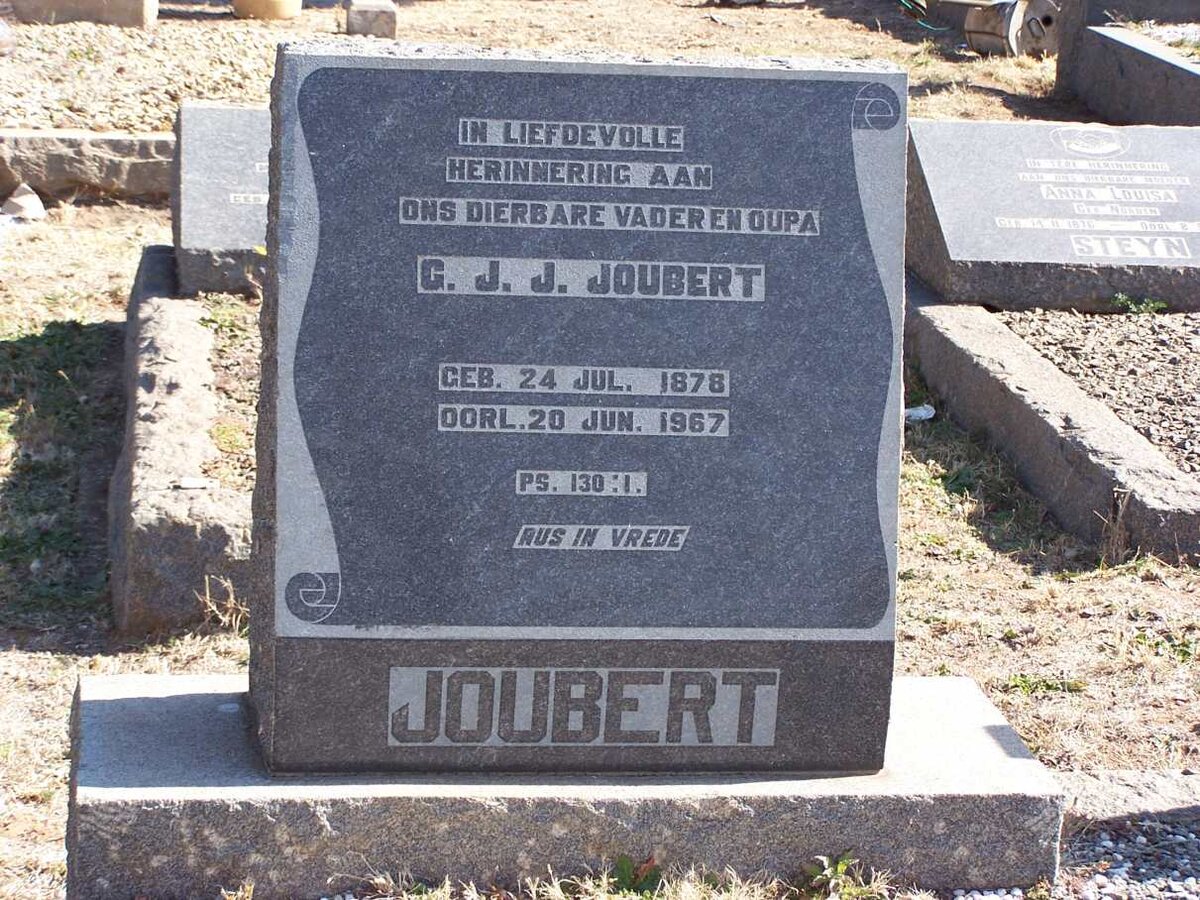 JOUBERT G.J.J. 1878-1967