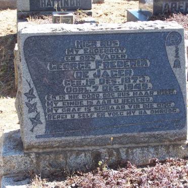 JAGER George Frederik, de 1873-1949