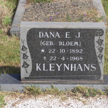 KLEYNHANS Dana E.J. nee BLOEM 1892-1968