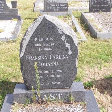 LAST Franscina Carlina Johanna 1924-1991
