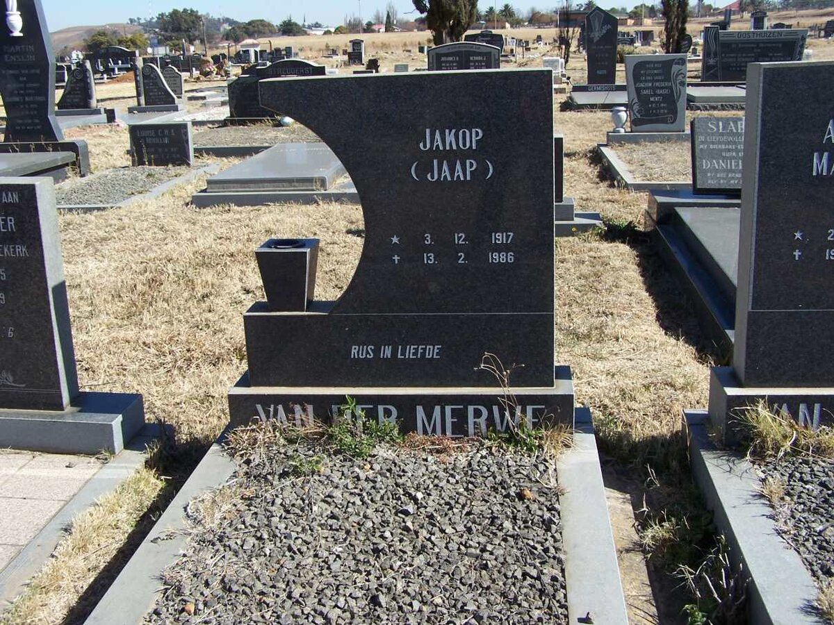 MERWE Jakop, van der 1917-1986