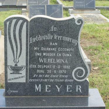MEYER Wilhelmina nee DELPORT 1892-1970