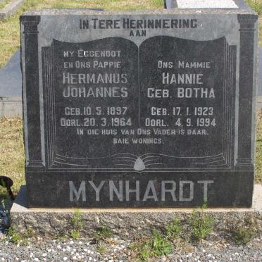 MYNHARDT Hermanus Johannes 1896-1964 &amp; Hannie BOTHA 1923-1994