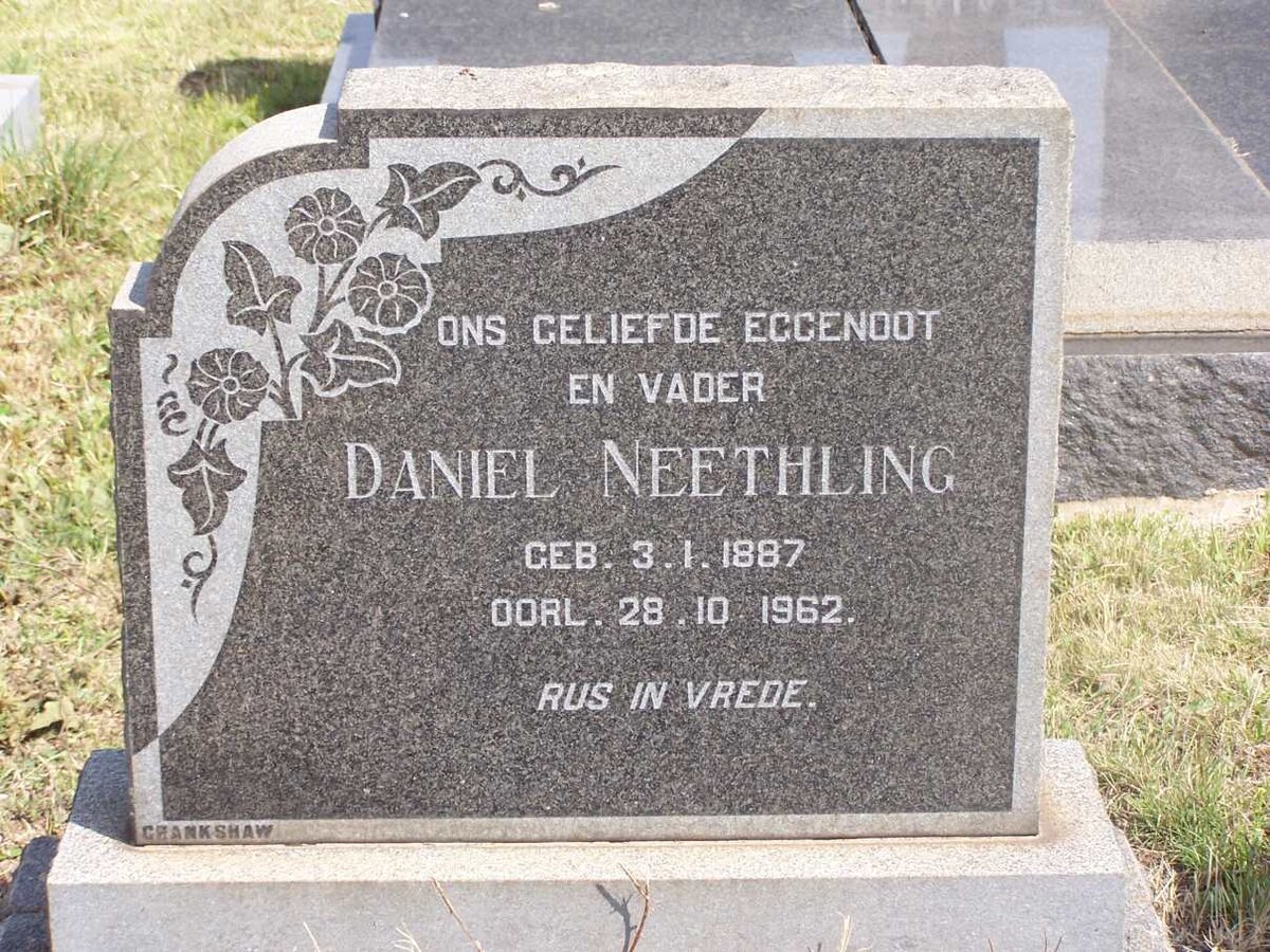 NEETHLING Daniel 1887-1962