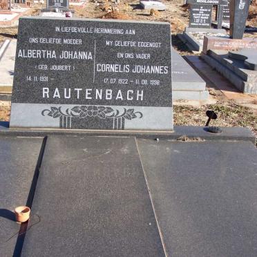 RAUTENBACH Cornelius Johannes 1922-1998 &amp; Albertha Johanna JOUBERT 1931-